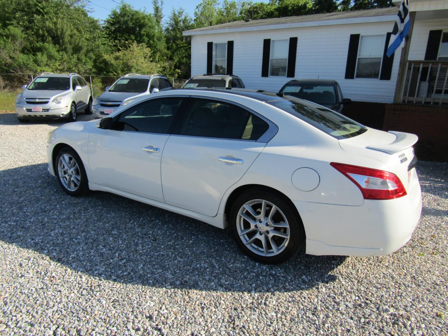 2010 White /Tan Nissan Maxima S (1N4AA5APXAC) with an 3.5L V6 DOHC 24V engine, CVT transmission, located at 15016 S Hwy 231, Midland City, AL, 36350, (334) 983-3001, 31.306210, -85.495277 - Photo#5